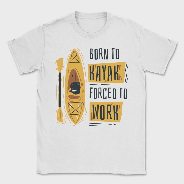 Born To Kayak, Tricou Barbati (Unisex)