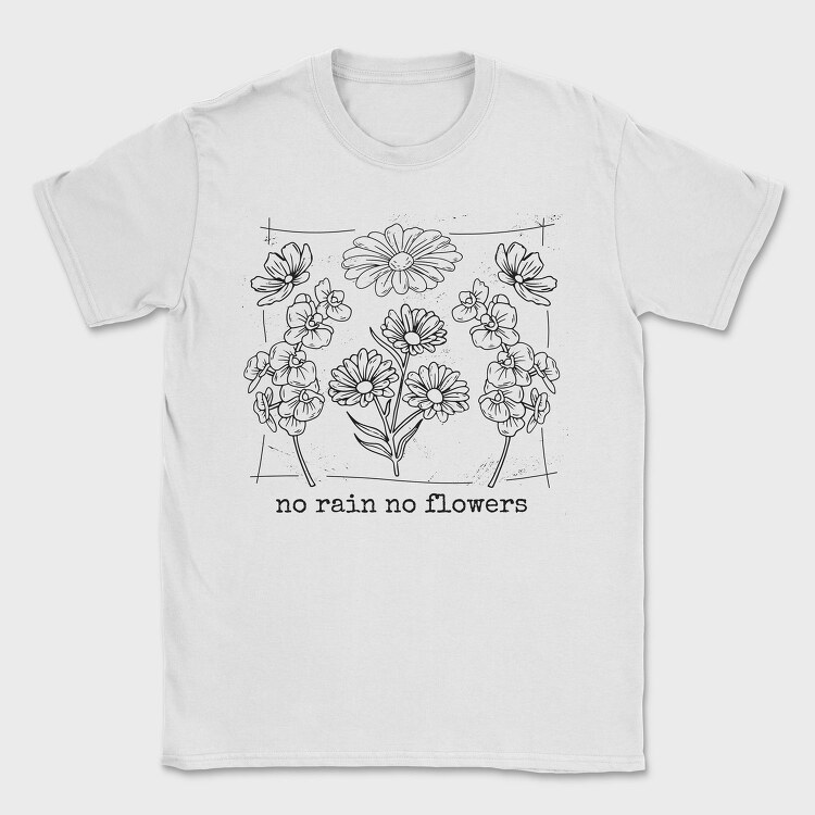Botanical Flowers Vintage, Tricou Barbati (Unisex)