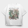 Botanical Wild Plant Lady, Tricou Oversize Barbati (Unisex)