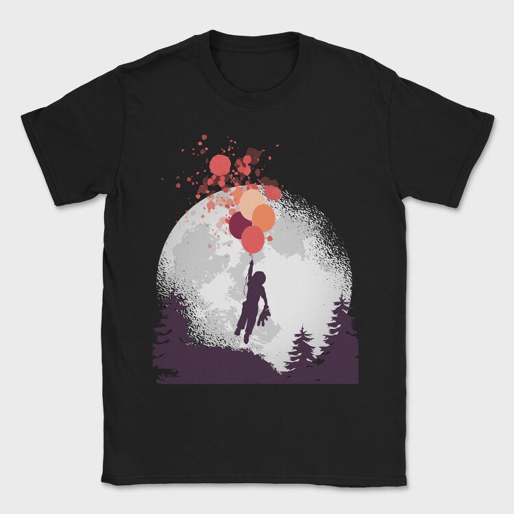 Boy And Teddy Bear Floating, Tricou Barbati (Unisex)