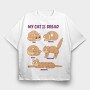 Bread Cat, Tricou Oversize Barbati (Unisex)