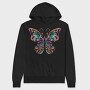 Bright Colored Butterfly Colorful, Hanorac Oversize Barbati (Unisex)