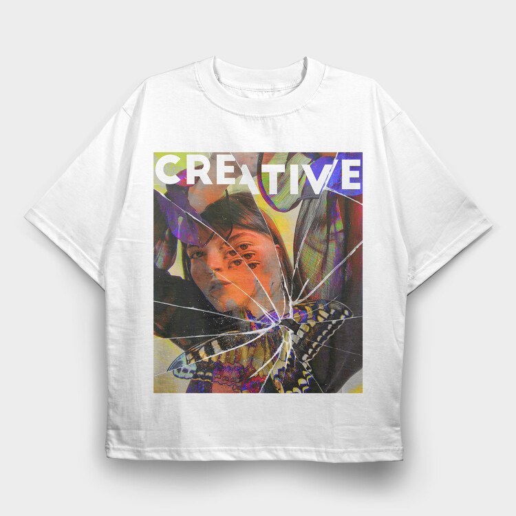 Broken Glass Creative, Tricou Oversize Barbati (Unisex)