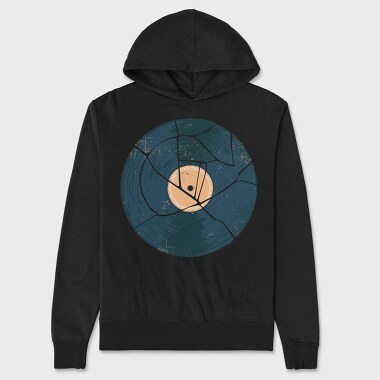 Broken Vinyl Retro, Hanorac Oversize Barbati (Unisex)