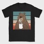 Brown Bear With Coffee Grumpy, Tricou Barbati (Unisex)