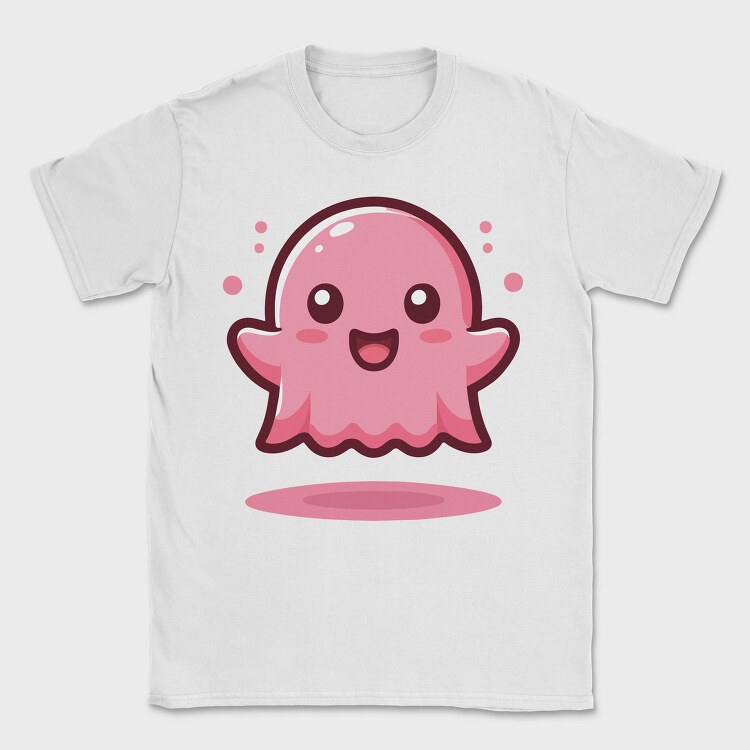 Bubbly Pink Ghost, Tricou Barbati (Unisex)