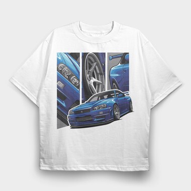Skyline 2, Tricou Oversize Barbati (Unisex)