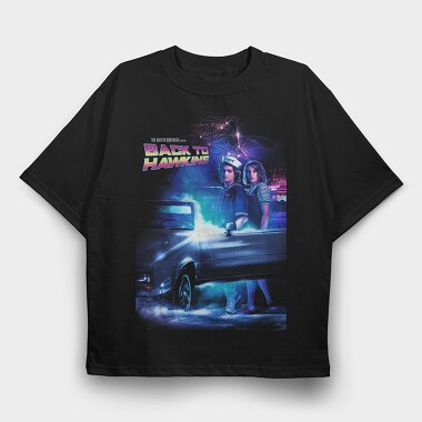 Back To Hawkins Vintage Truck, Tricou Oversize Barbati (Unisex)