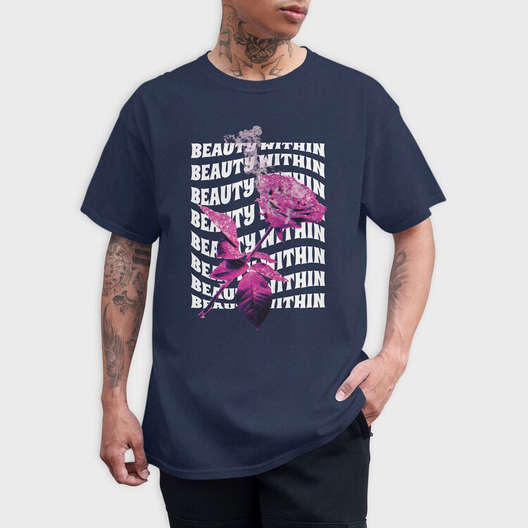 Glitter Fire Rose, Tricou Barbati (Unisex)