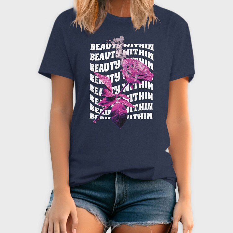 Glitter Fire Rose, Tricou Barbati (Unisex)