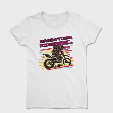 Motocross Rider MotorcycleArt 80S, Tricou Femei