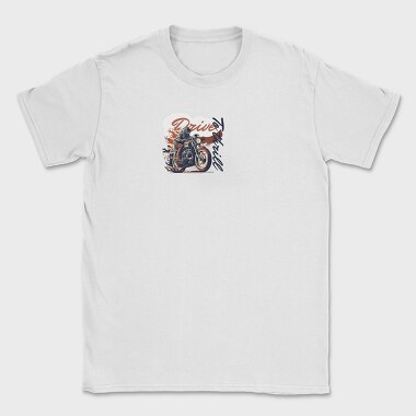 MotorcycleArt RetroStyle, Tricou Barbati (Unisex)