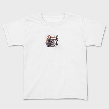 MotorcycleArt RetroStyle, Tricou Copii