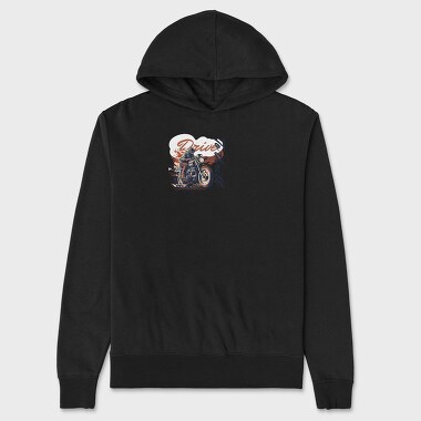 MotorcycleArt RetroStyle, Hanorac Oversize Barbati (Unisex)