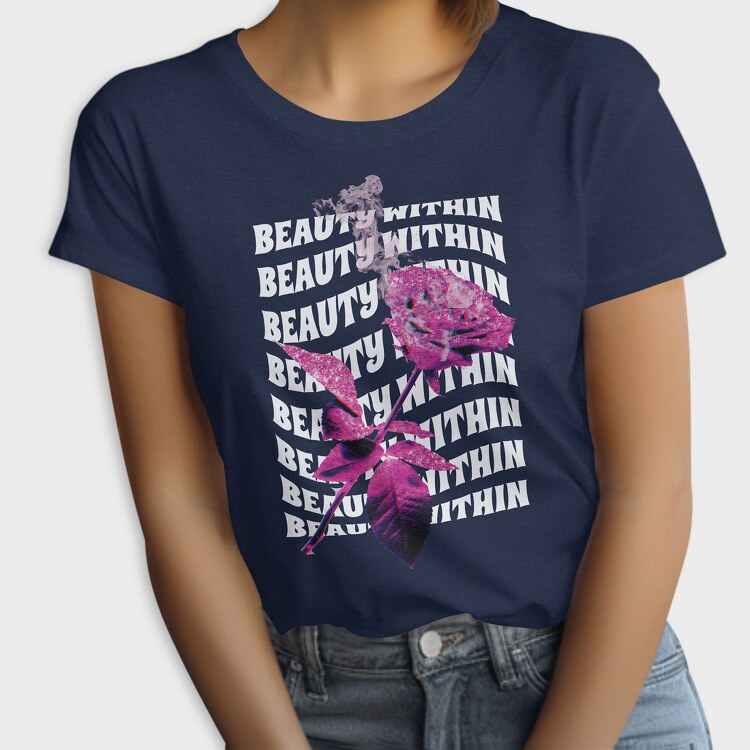 Glitter Fire Rose, Tricou Femei