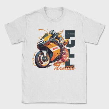 Racing Motorcycle With Rider Full Throttle, Tricou Barbati (Unisex)