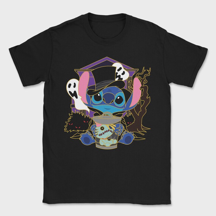 Stitch Ghost Halloween, Tricou Barbati (Unisex)