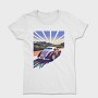 Classic Car Road Trees Sunset, Tricou Femei