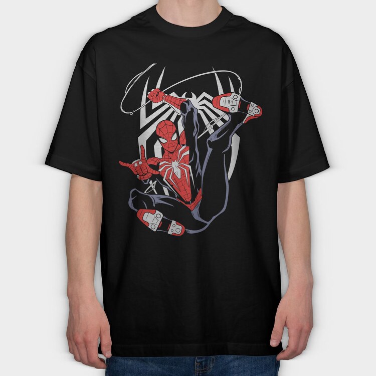 Spiderman Web Spin 3, Tricou Oversize Barbati (Unisex)