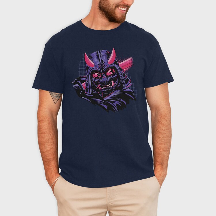 Samurai Cyberpunk Vaporwave, Tricou Barbati (Unisex)