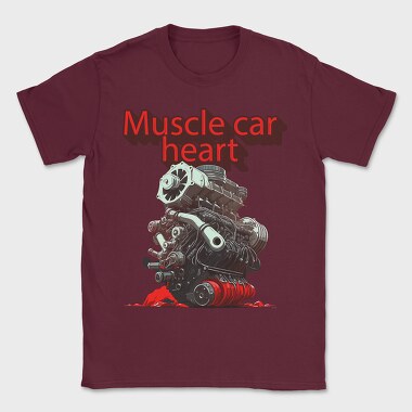 Muscle Car Heart Engine Anime, Tricou Barbati (Unisex)