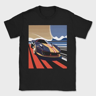 Retro Supercar in Vintage, Tricou Barbati (Unisex)