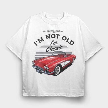 1961 Chevrolet Corvette, Tricou Oversize Barbati (Unisex)