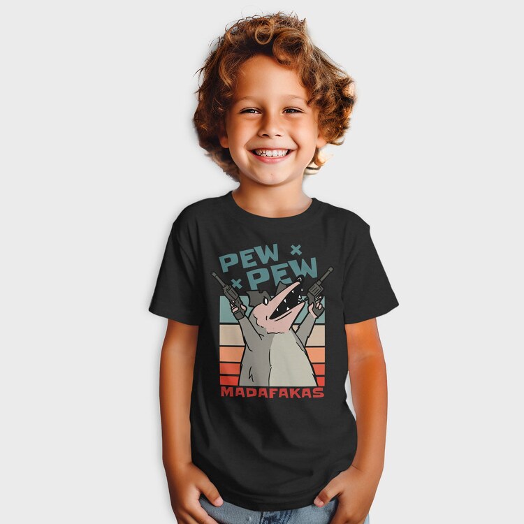 Opossum Retro Sunset, Tricou Copii