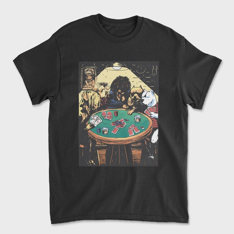 Poker Dogs, Tricou Barbati (Unisex)