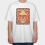 Frog Animal And Ghost Cartoon, Tricou Oversize Barbati (Unisex)
