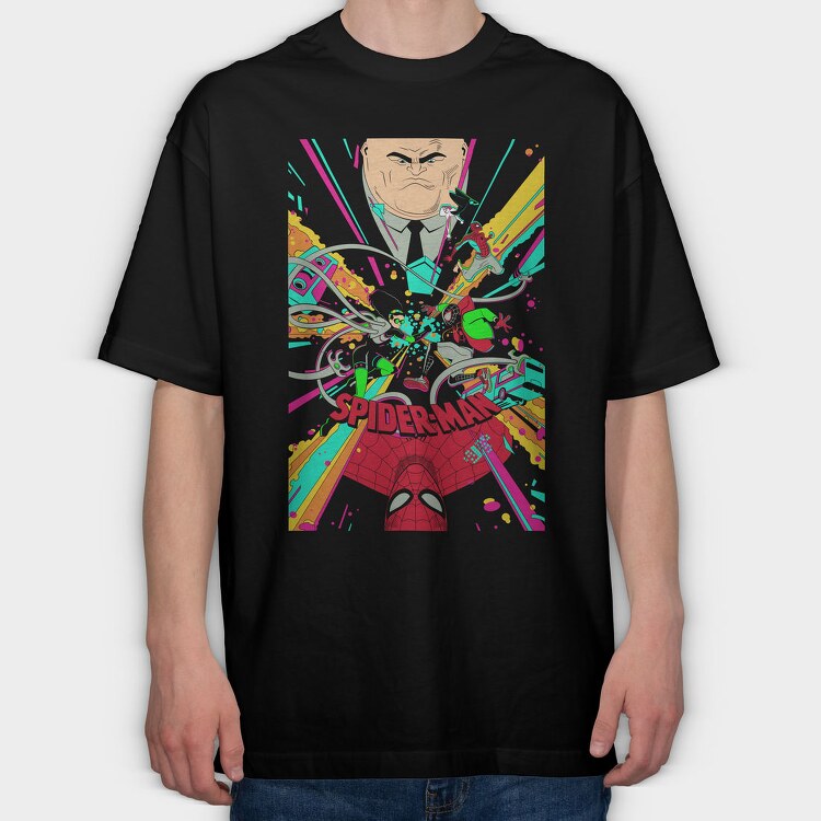 Spiderman Splash 2, Tricou Oversize Barbati (Unisex)