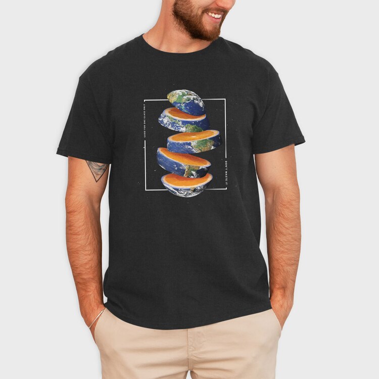 Orange Earth, Tricou Barbati (Unisex)