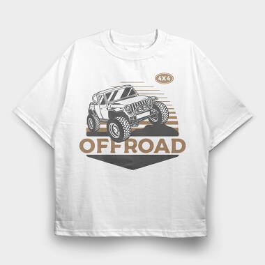 Off Road Jeep 0, Tricou Oversize Barbati (Unisex)