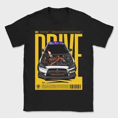 Evo Drive Flame, Tricou Barbati (Unisex)