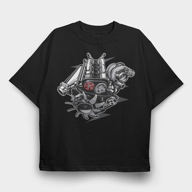 Motor Detail, Tricou Oversize Barbati (Unisex)