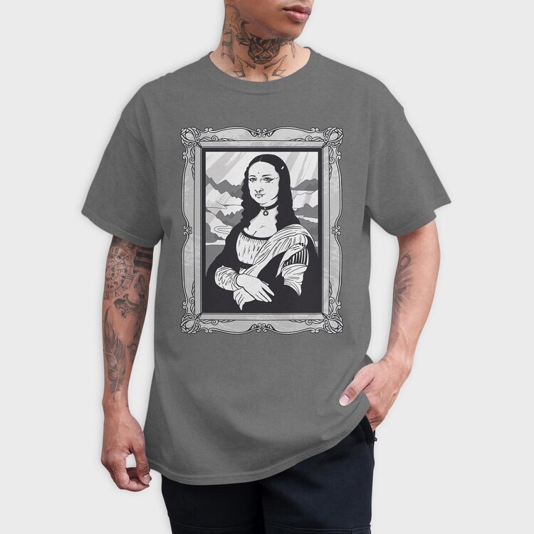 Gothic Mona Lisa, Tricou Barbati (Unisex)