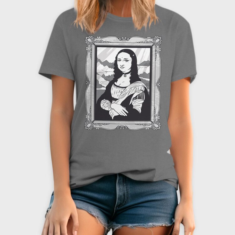 Gothic Mona Lisa, Tricou Barbati (Unisex)