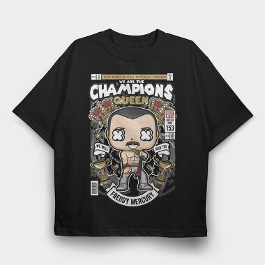 Freddy Mercuri Queen, Tricou Oversize Barbati (Unisex)
