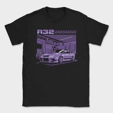 R32 Gtr Garage Purple, Tricou Barbati (Unisex)