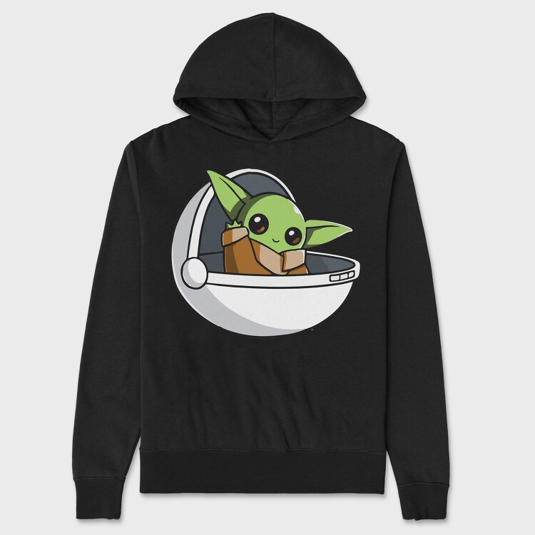 Baby Yoda 2, Hanorac Oversize Barbati (Unisex)