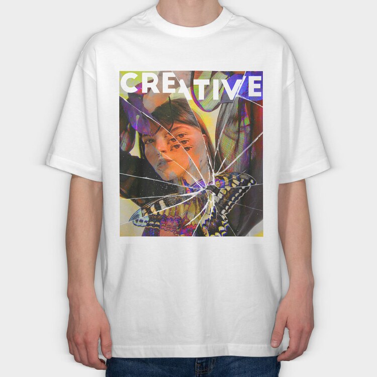 Broken Glass Creative, Tricou Oversize Barbati (Unisex)
