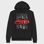 Red Nissan 240Sx Stance, Hanorac Oversize Barbati (Unisex)