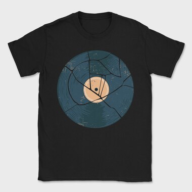 Broken Vinyl Retro, Tricou Barbati (Unisex)