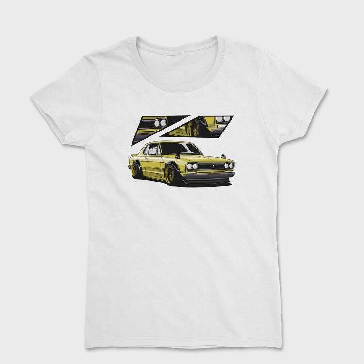 Yellow Nissan 240Sx Stance Fast, Tricou Femei