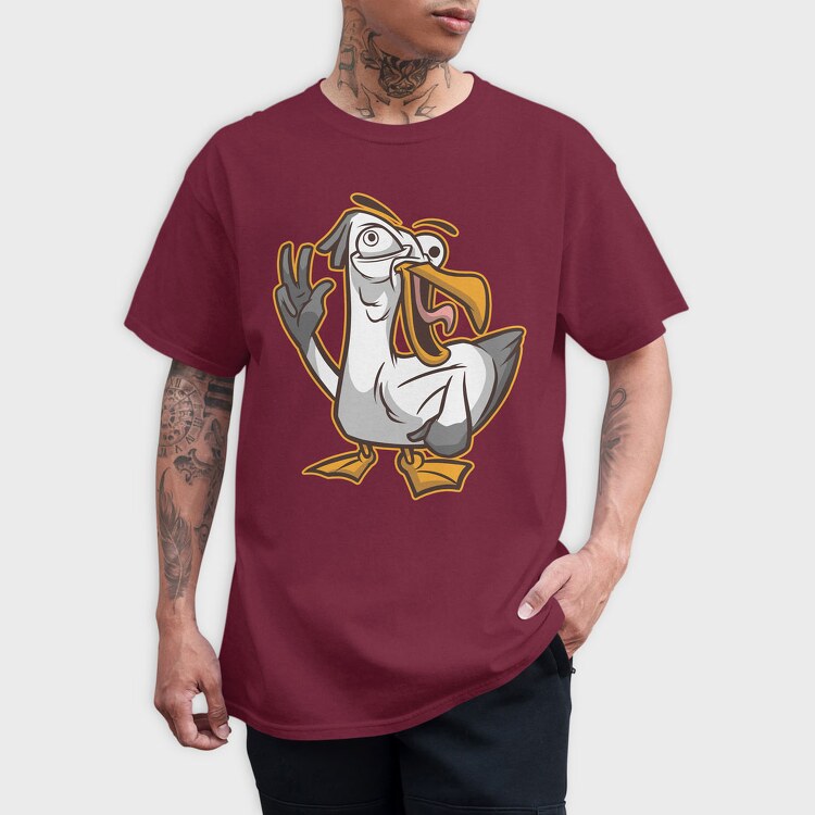 Seagull Funny, Tricou Barbati (Unisex)