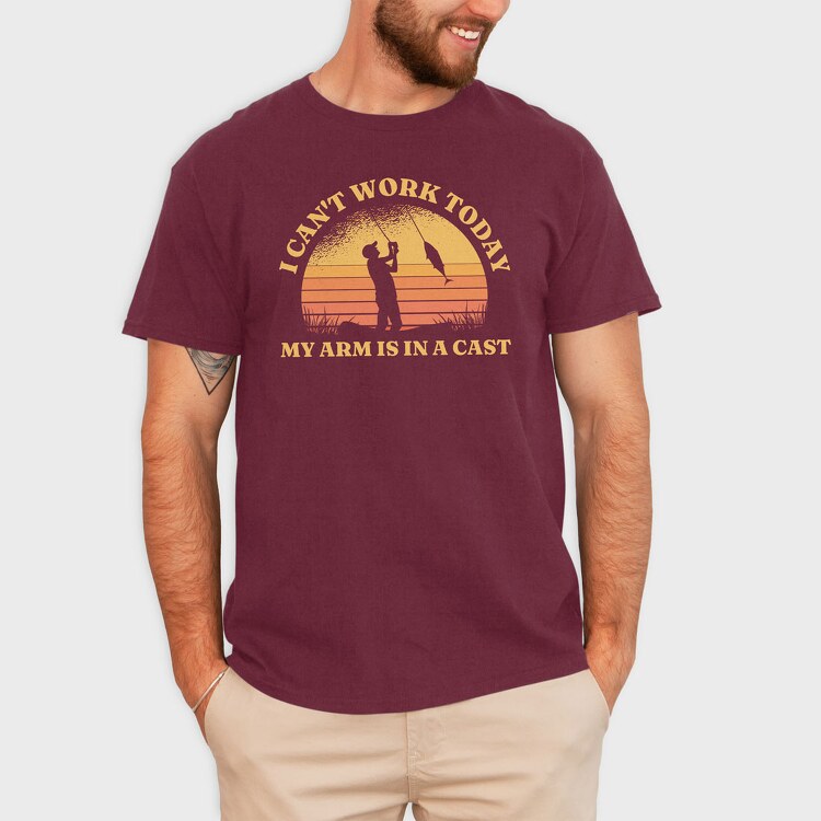 My Arm Is in a Cast Fishing, Tricou Barbati (Unisex)