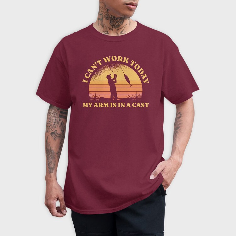 My Arm Is in a Cast Fishing, Tricou Barbati (Unisex)