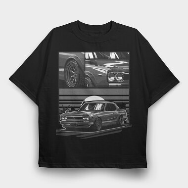 Skyline Gray, Tricou Oversize Barbati (Unisex)