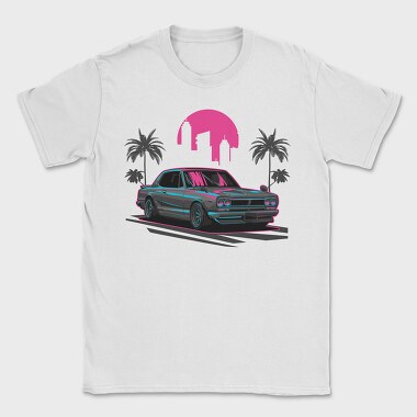 Skyline Retro Night 2, Tricou Barbati (Unisex)