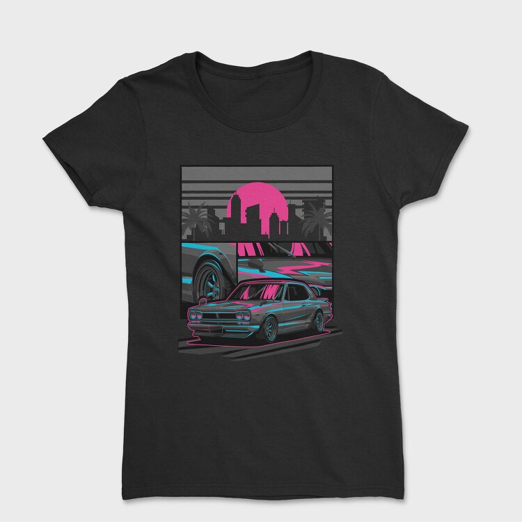 Skyline Retro Night, Tricou Femei